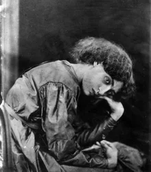Jane Morris, pozująca dla Dantego Gabriela Rossettiego, 1865